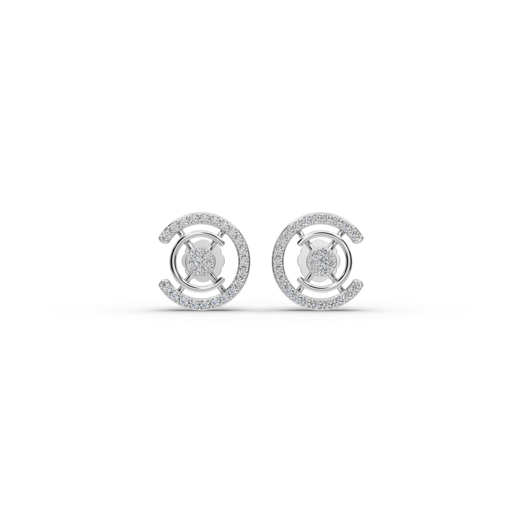 C Curve Lab-Grown Diamond Earrings