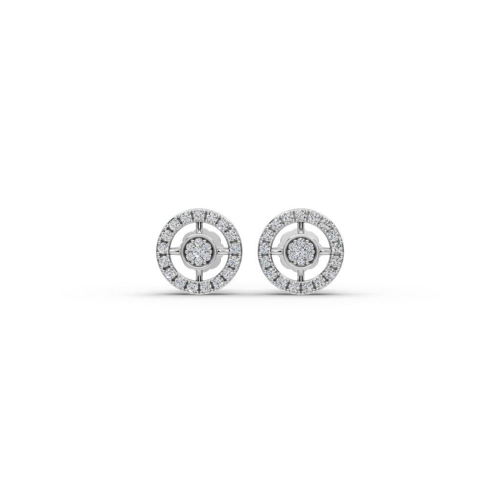 Round Halo Lab-Grown Diamond Earrings