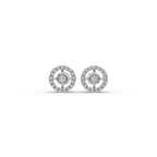 Round Halo Lab-Grown Diamond Earrings