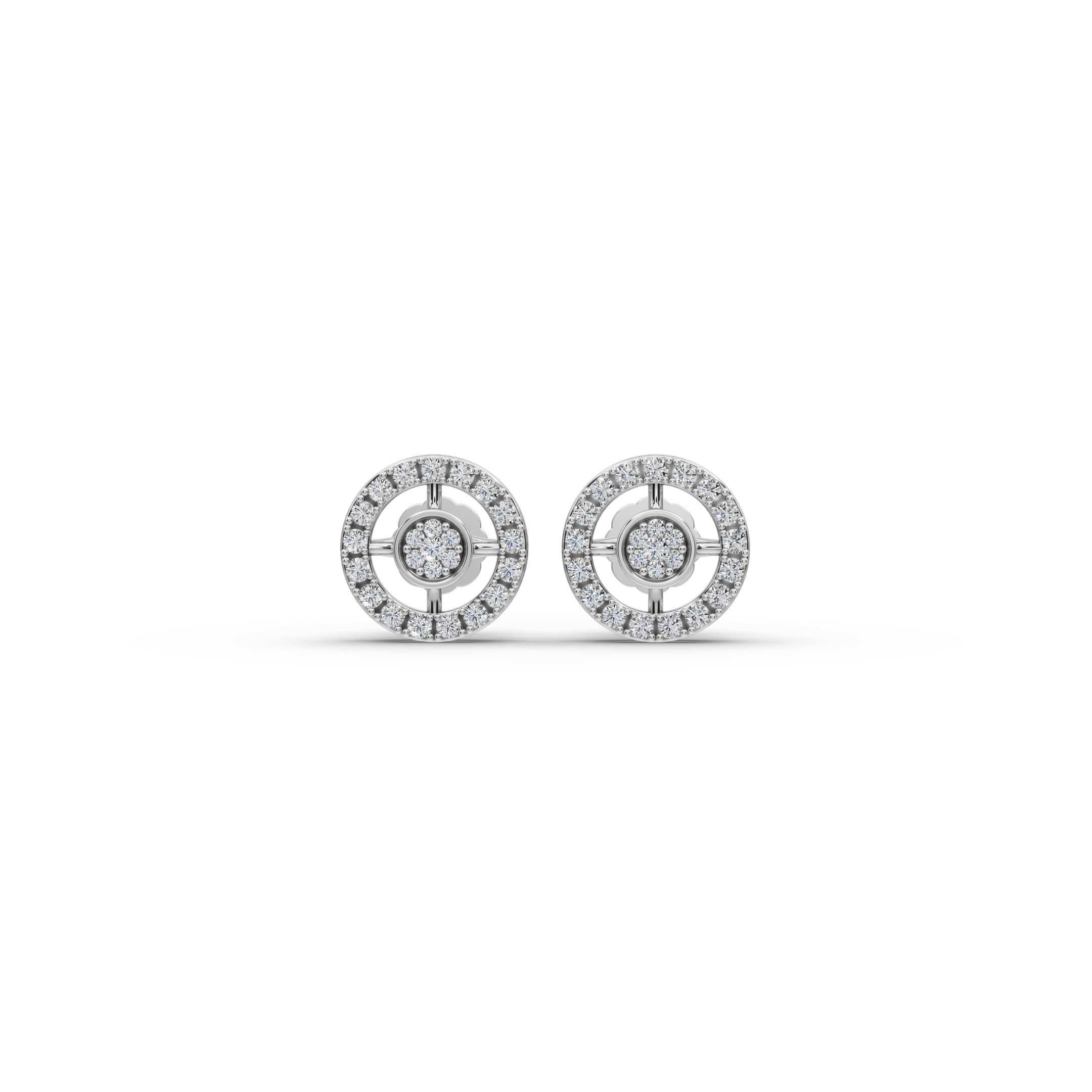 Round Halo Lab-Grown Diamond Earrings