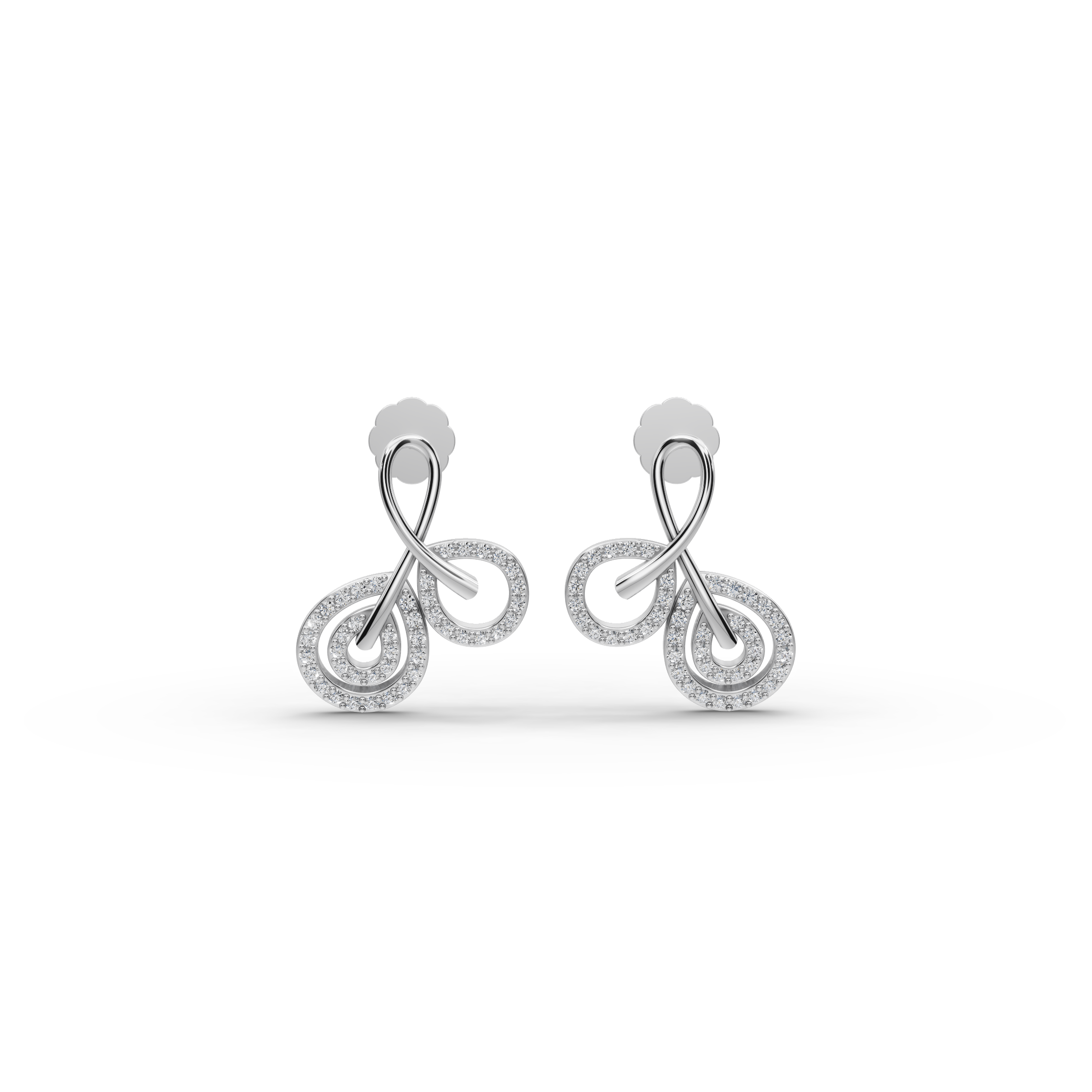 Infinity Swirl Lab-Grown Diamond Earrings