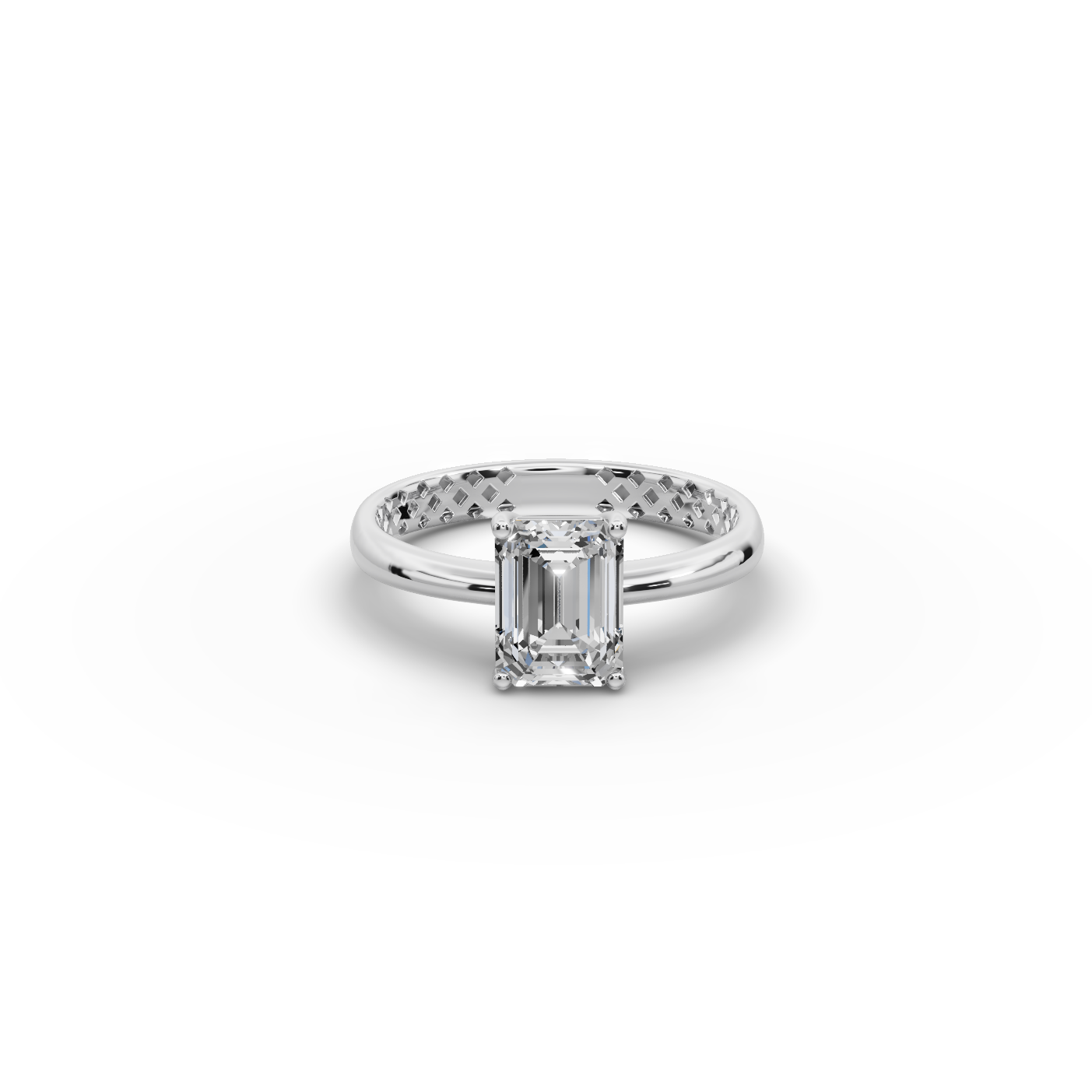 1.5 tcw Emerald Cut Diamond Gold Ring
