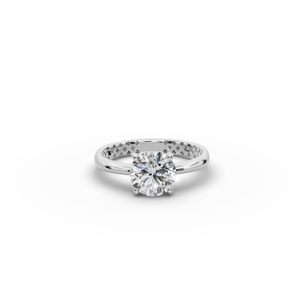 1.50 tcw Round Solitaire Diamond Gold Ring