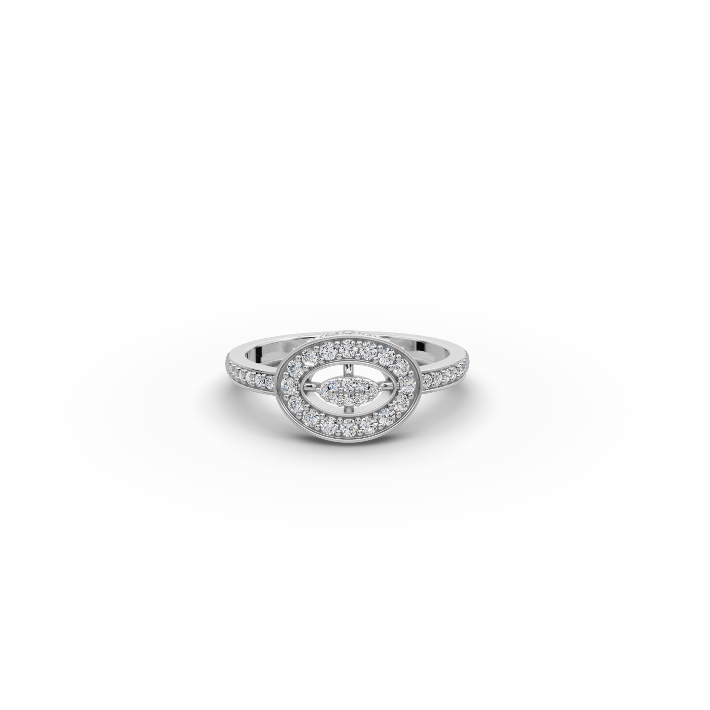 Oval Halo Lab-Grown Diamond Ring