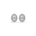 Oval Frame Lab-Grown Diamond Earrings