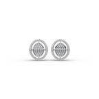 Oval Cluster Lab-Grown Diamond Earrings