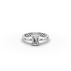 1 tcw. Emerald Solitaire Lab-Grown Diamond Ring