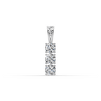 0.75 ct 3 Stone Lab Grown Diamond Pendant Ethical Fine Jewelry