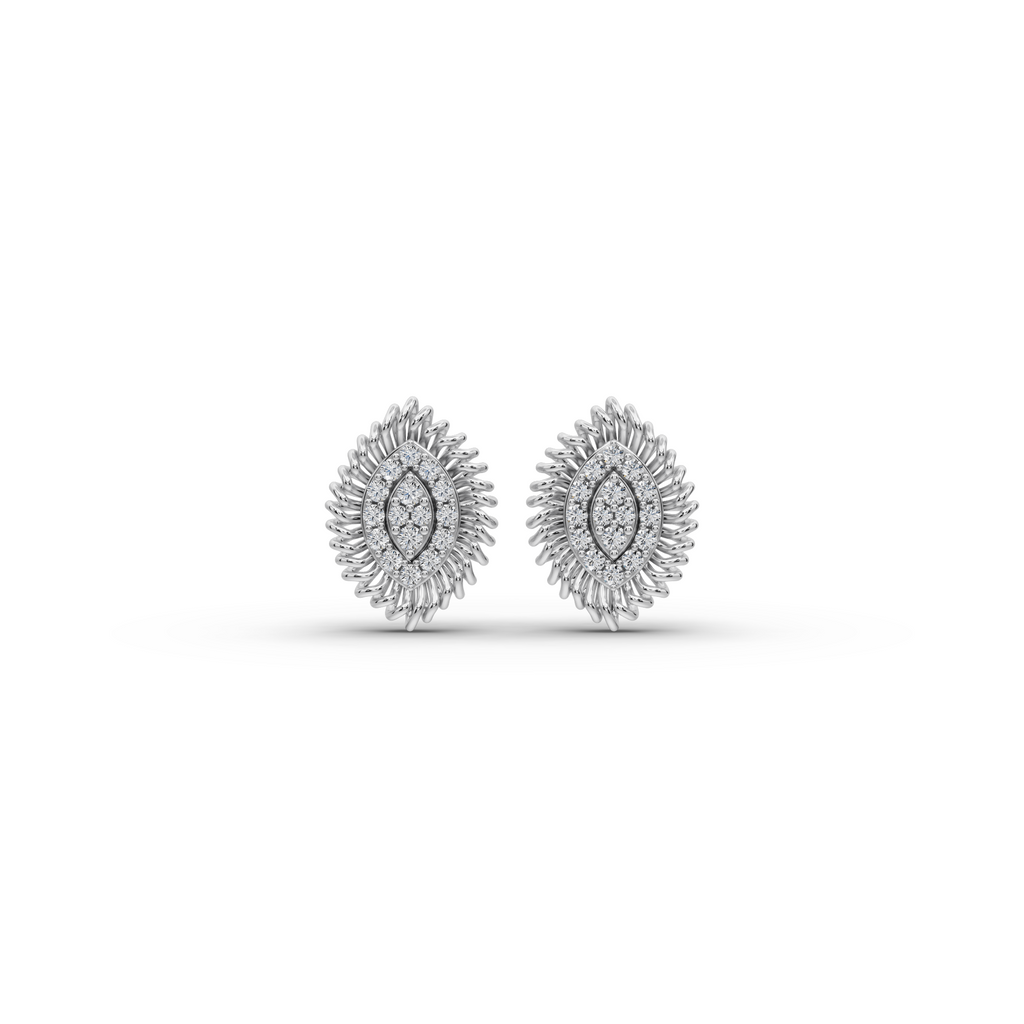 Marquise Sunburst Lab-Grown Diamond Earrings