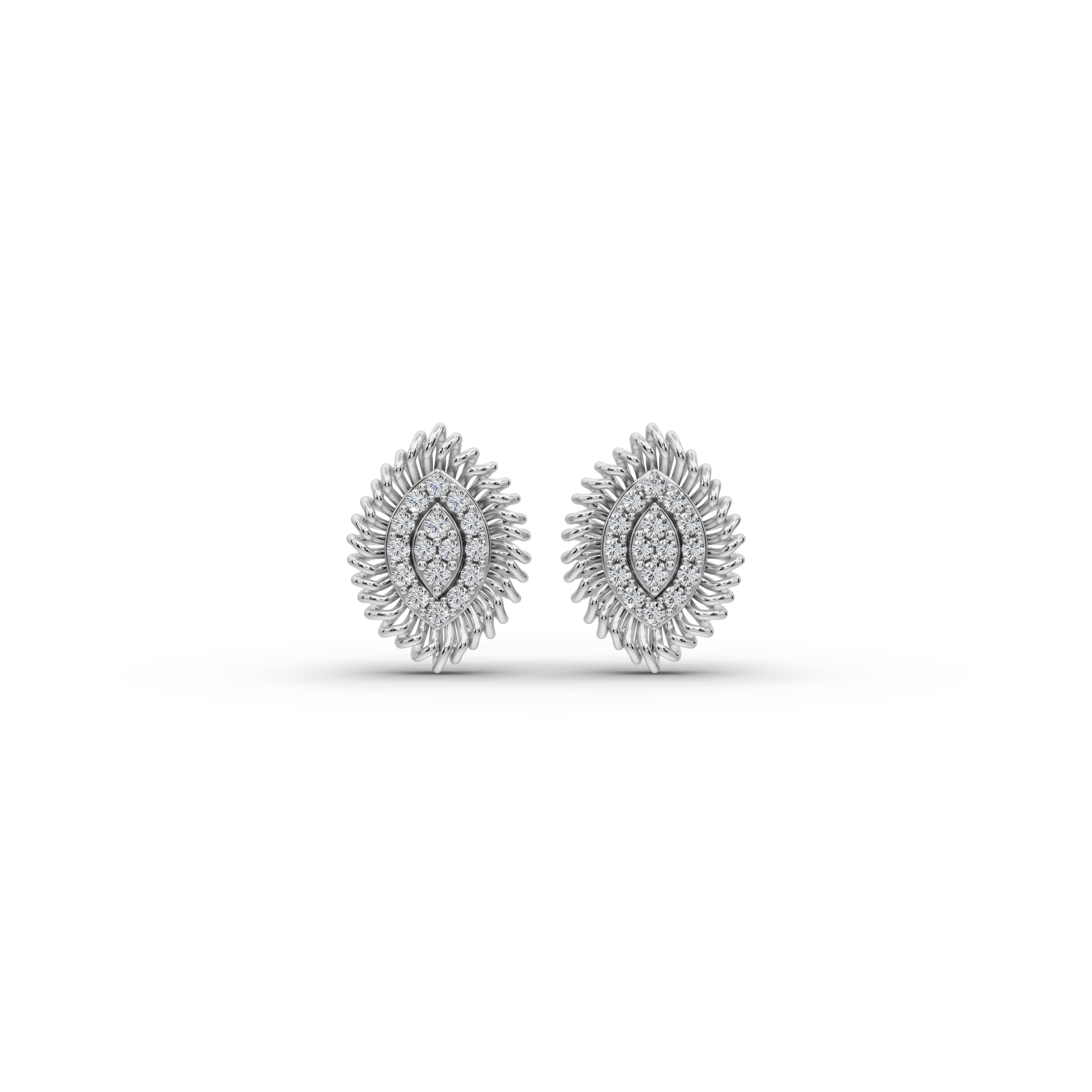 Marquise Sunburst Lab-Grown Diamond Earrings