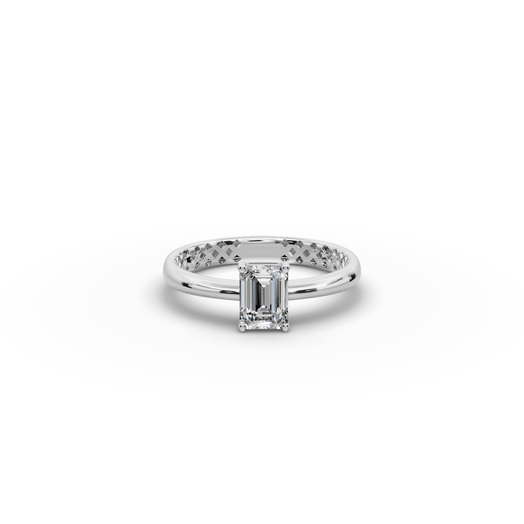 0.75 tcw Emerald Cut Lab-Grown Diamond Ring