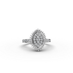Marquise Spiral Halo Lab-Grown Diamond Ring