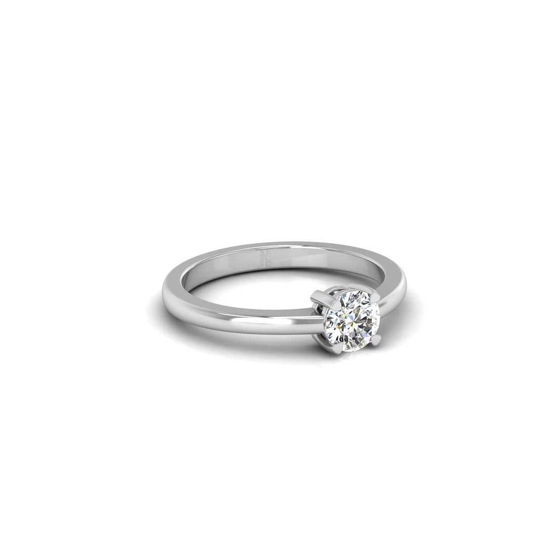 Classic Round Solitaire Ring with CVD 0.50 Ct. Lab-Grown Diamond.