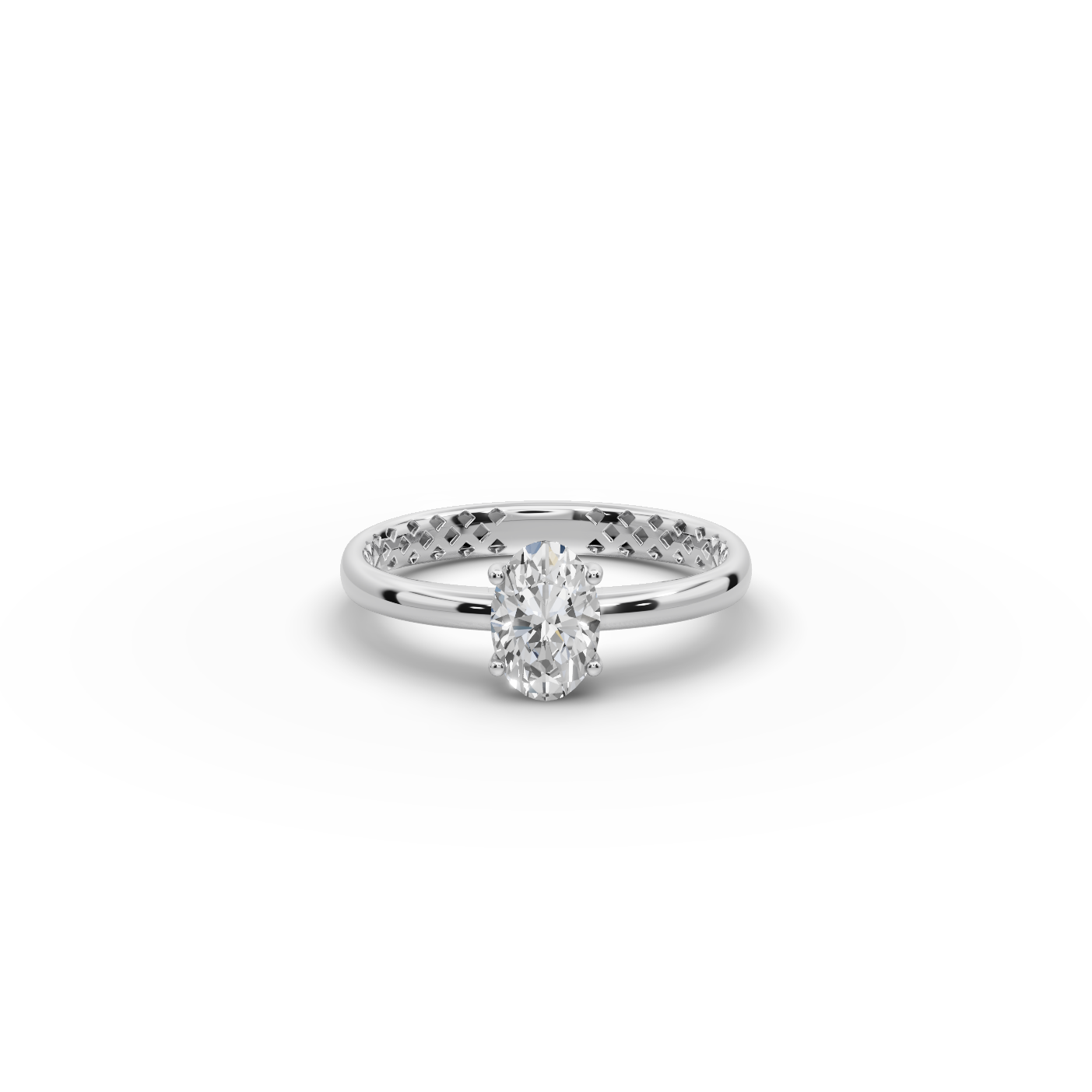 0.75 tcw Oval Cut Lab-Grown Diamond Ring