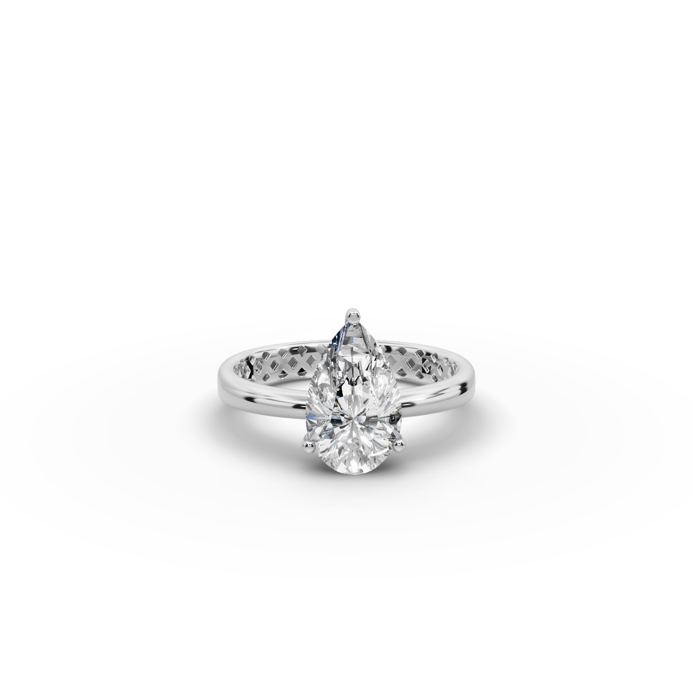 2 tcw Pear Cut Lab-Grown Diamond Ring