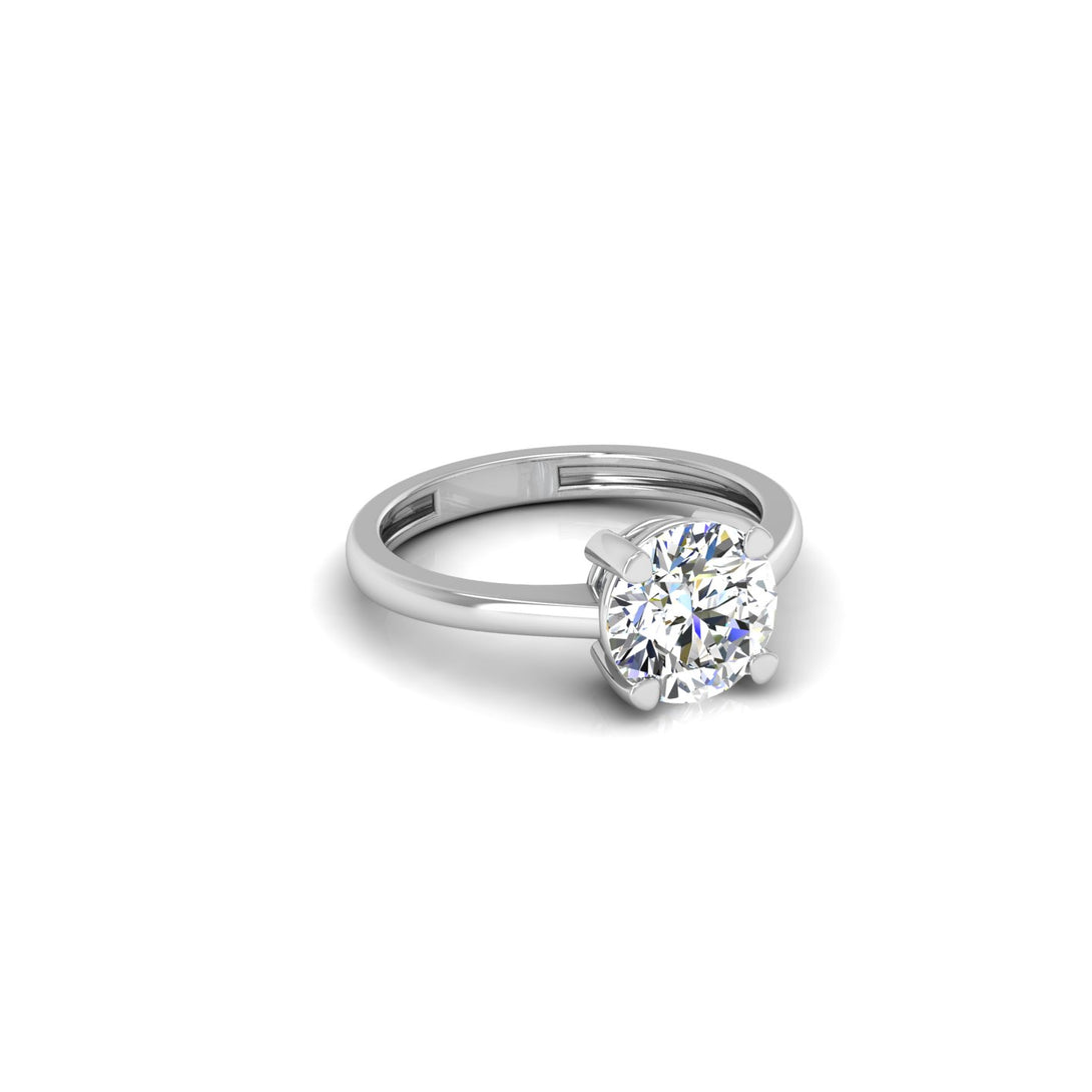 Classic Round Solitaire Ring with CVD 2.00 Ct. Lab-Grown Diamond.