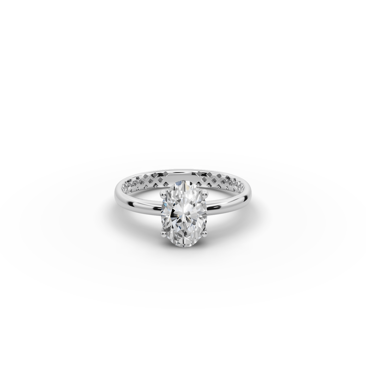 1.50 tcw Oval Cut Gold Lab-Grown Diamond Ring