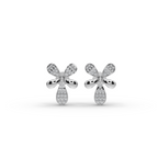 Four Petal Lab-Grown Diamond Earrings