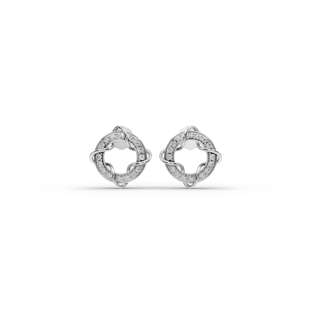 Circle Knot Lab-Grown Diamond Earrings
