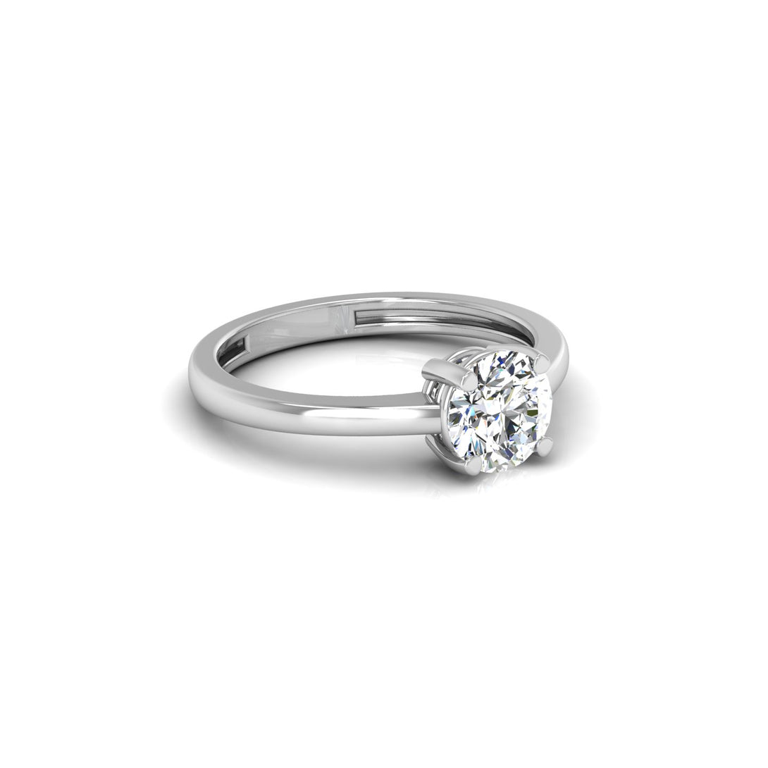 Classic Round Solitaire Ring with CVD 1.00 Ct. Lab-Grown Diamond.