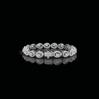 Elegant Pear Lab-Grown CVD Diamond Tennis Bracelet