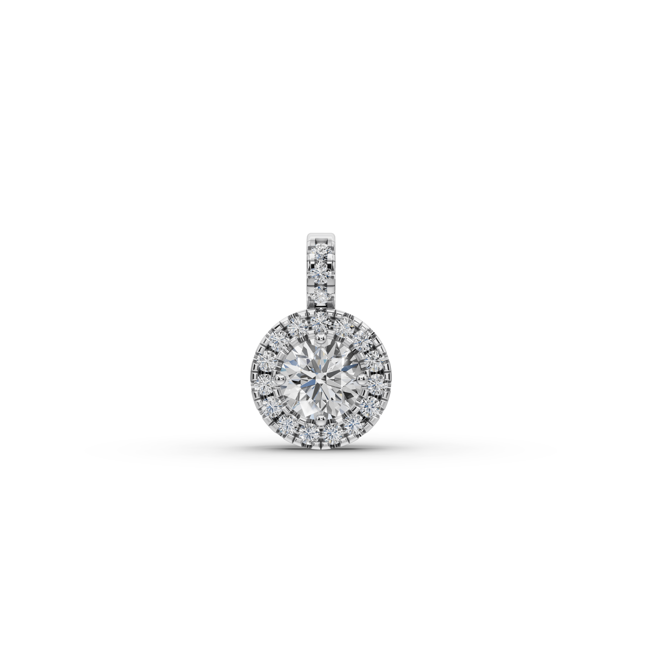 0.75 ct Everyday Luxury Lab Grown Diamond Halo Pendant