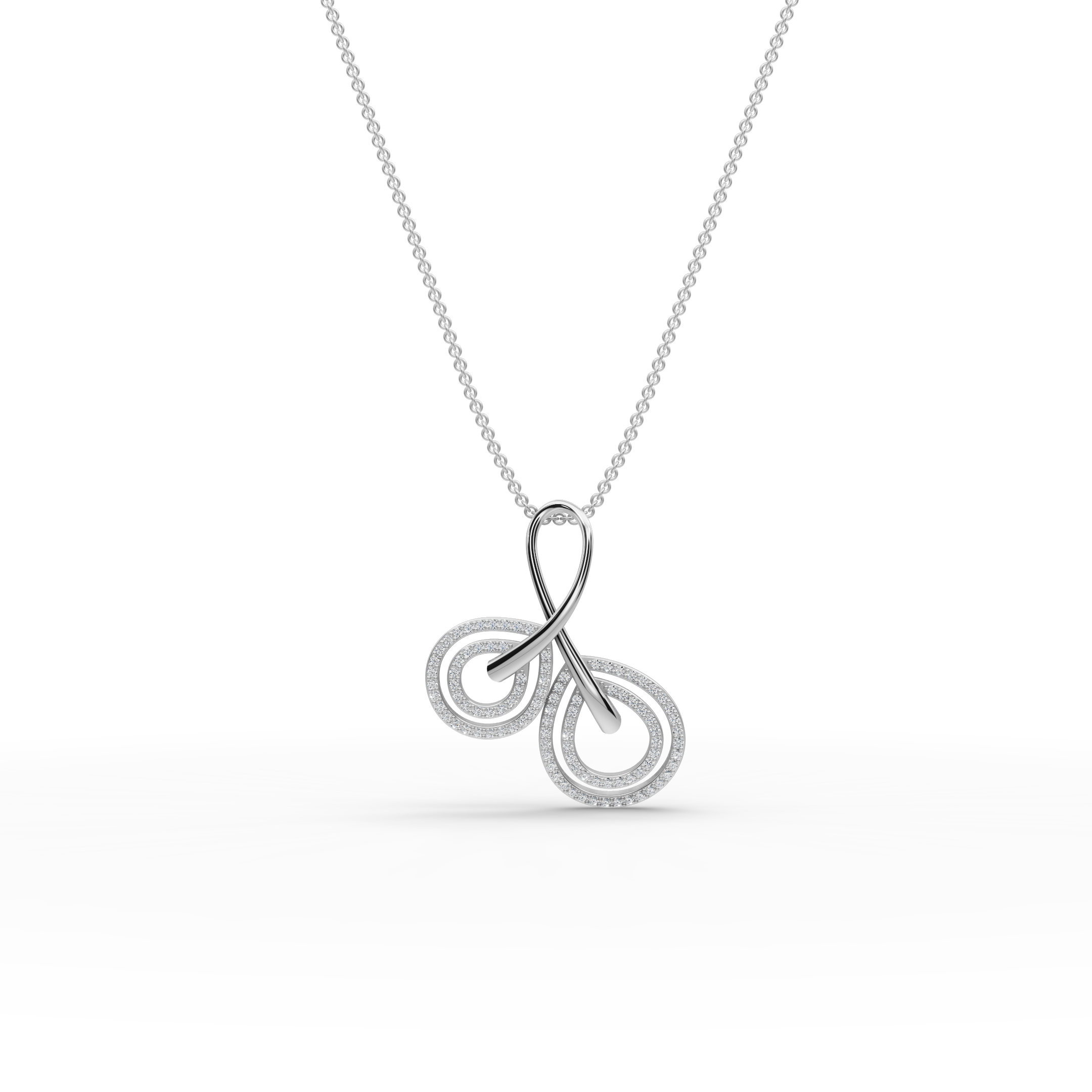 Infinity Loop Lab-Grown Diamond Gold Pendant