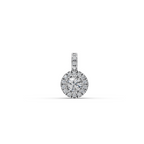 0.50 ct Lab Grown Diamond Halo Pendant – Ethical Bridal Jewelry