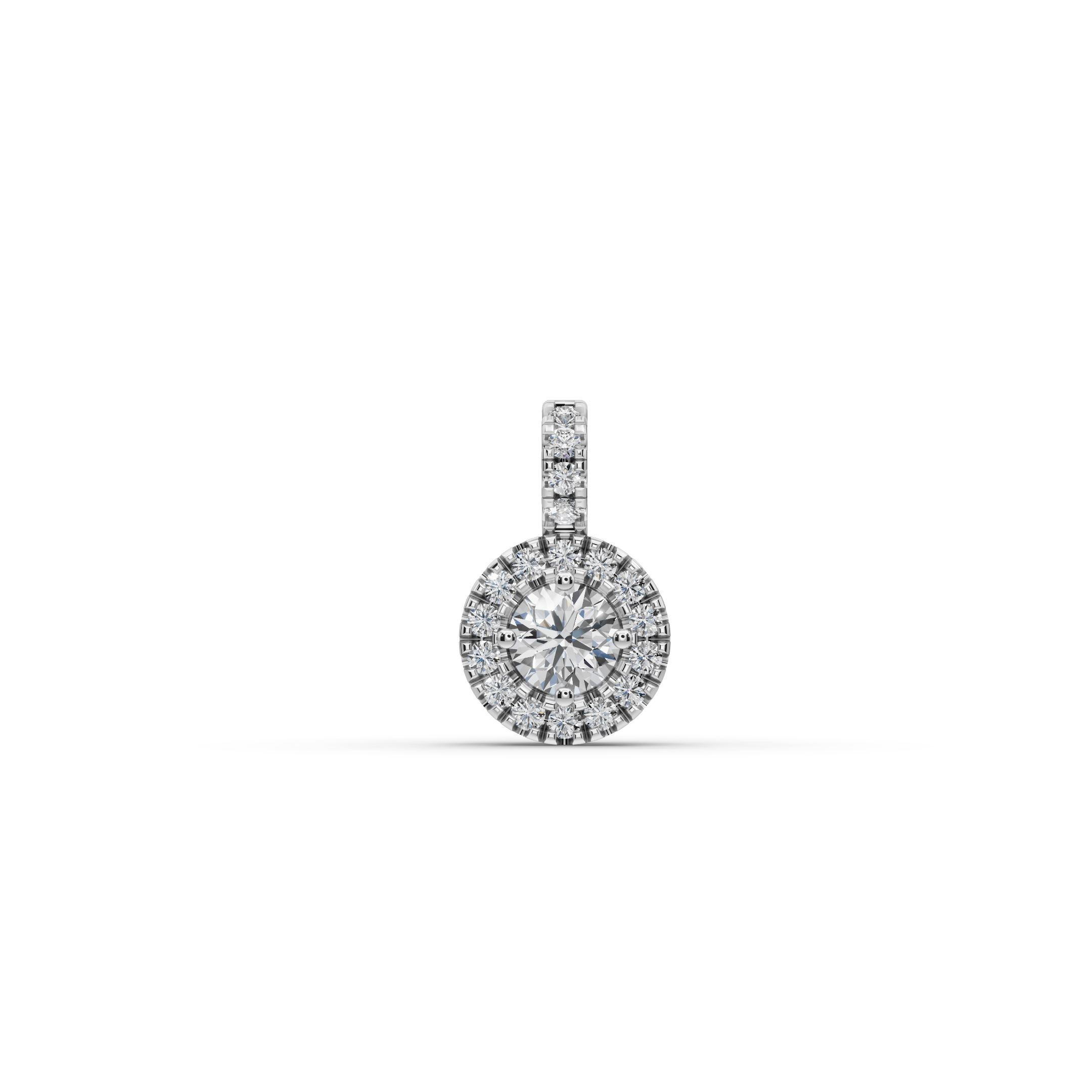 0.50 ct Lab Grown Diamond Halo Pendant – Ethical Bridal Jewelry