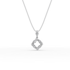 Elegant Knot Circle Diamond Pendant