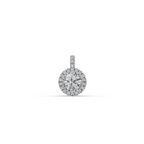 2.00 ct Minimalist Halo Diamond Pendant – Lab Created Round Solitaire  – Ethical Jewelry Charm