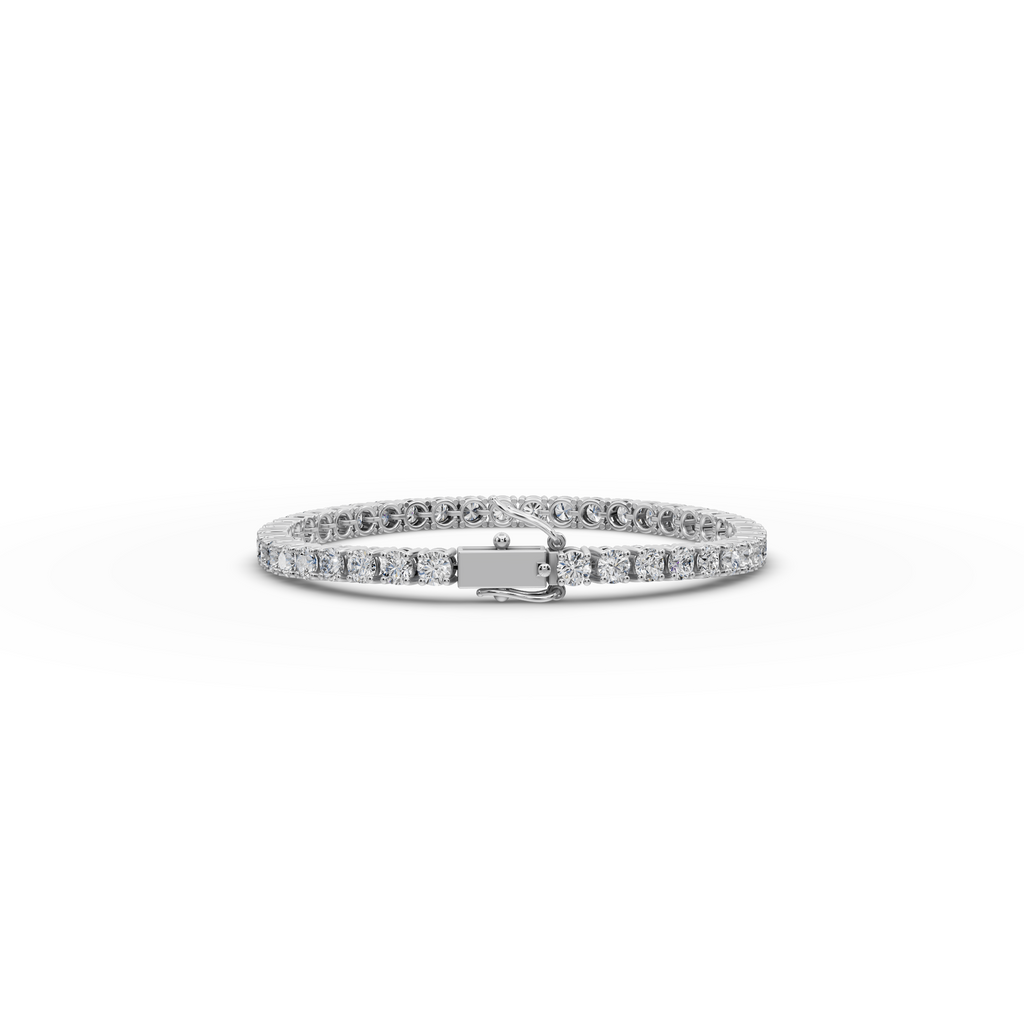 10.00 ct Lab Grown Round Diamond Tennis Bracelet - Ethical Diamond Line Bracelet