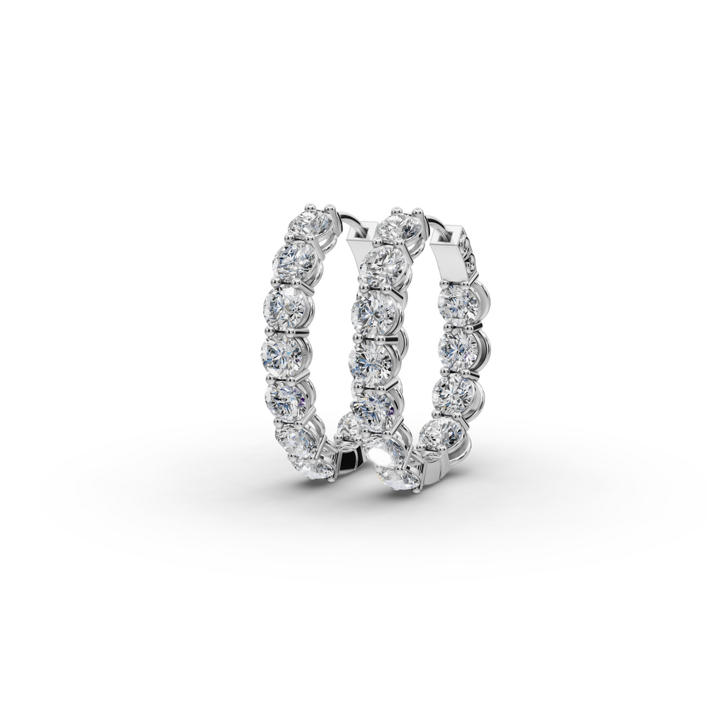 5.00 ct Gift-Ready Diamond Oval Shape Hoop Earring