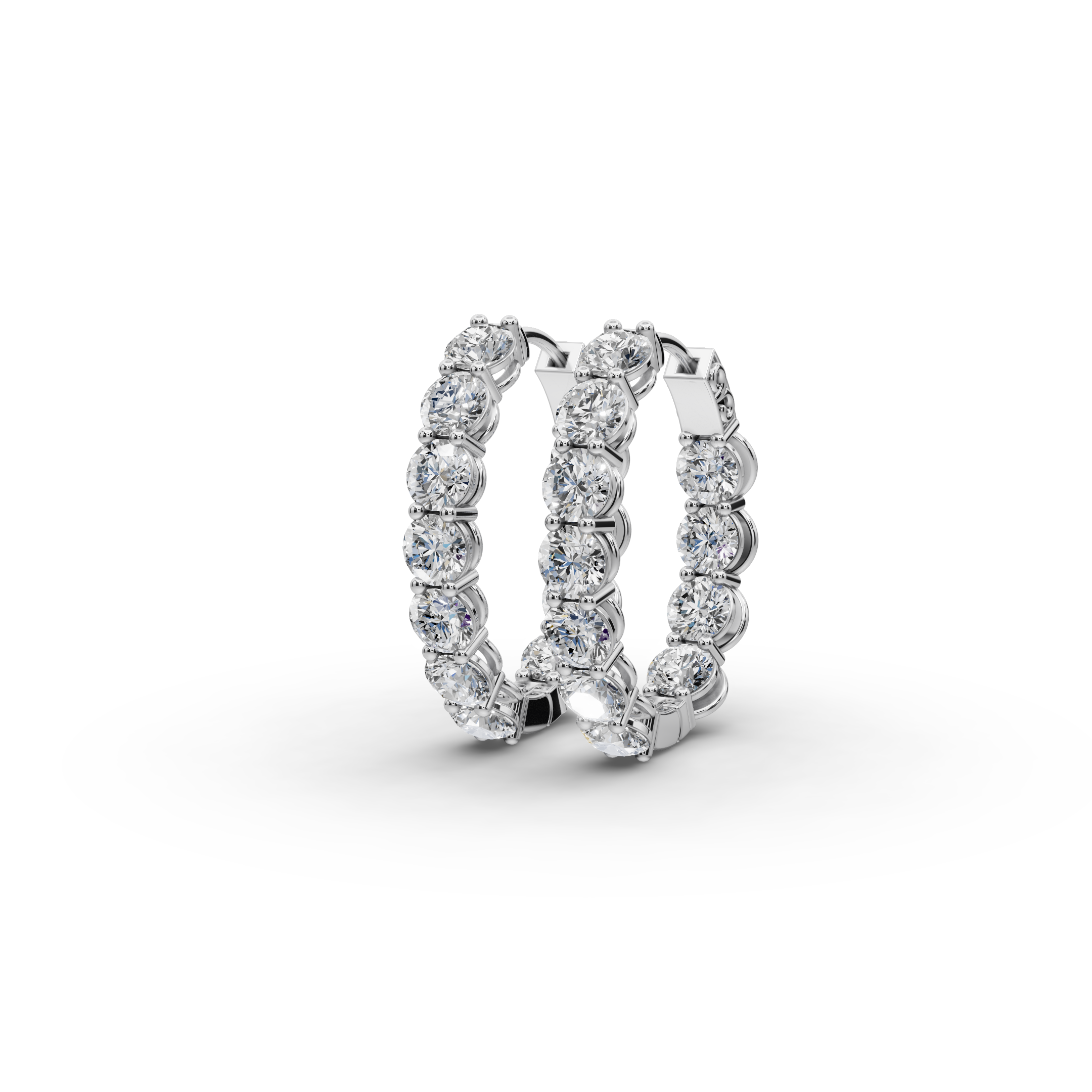 5.00 ct Gift-Ready Diamond Oval Shape Hoop Earring