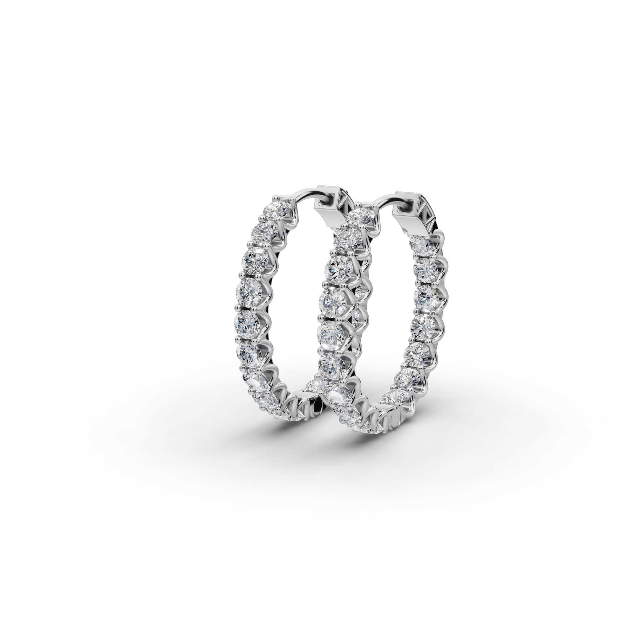 1.50 ct Lab-Grown Diamond Round Hoop EarHoops Earring