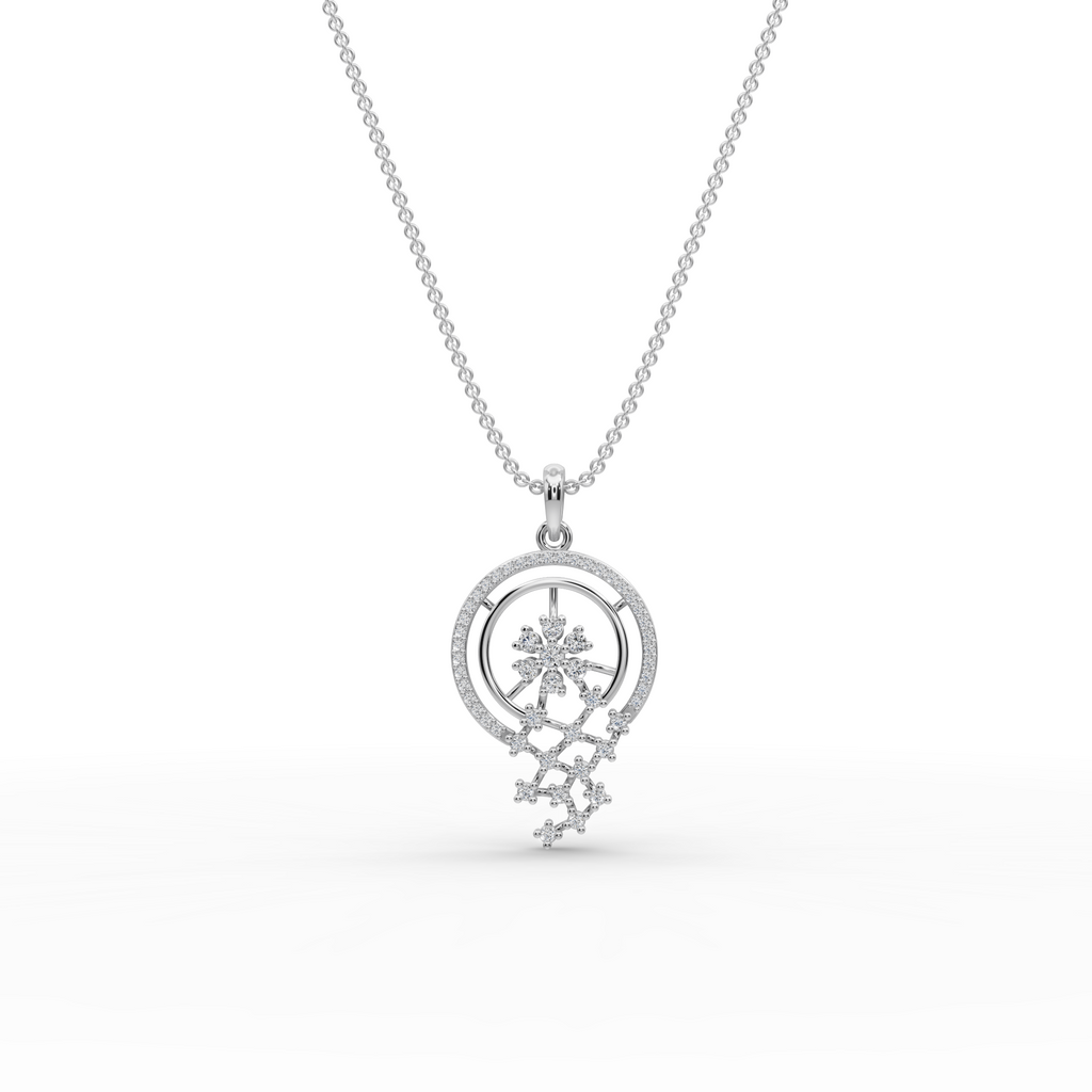 Floral Constellation Lab-Grown Diamond Pendant