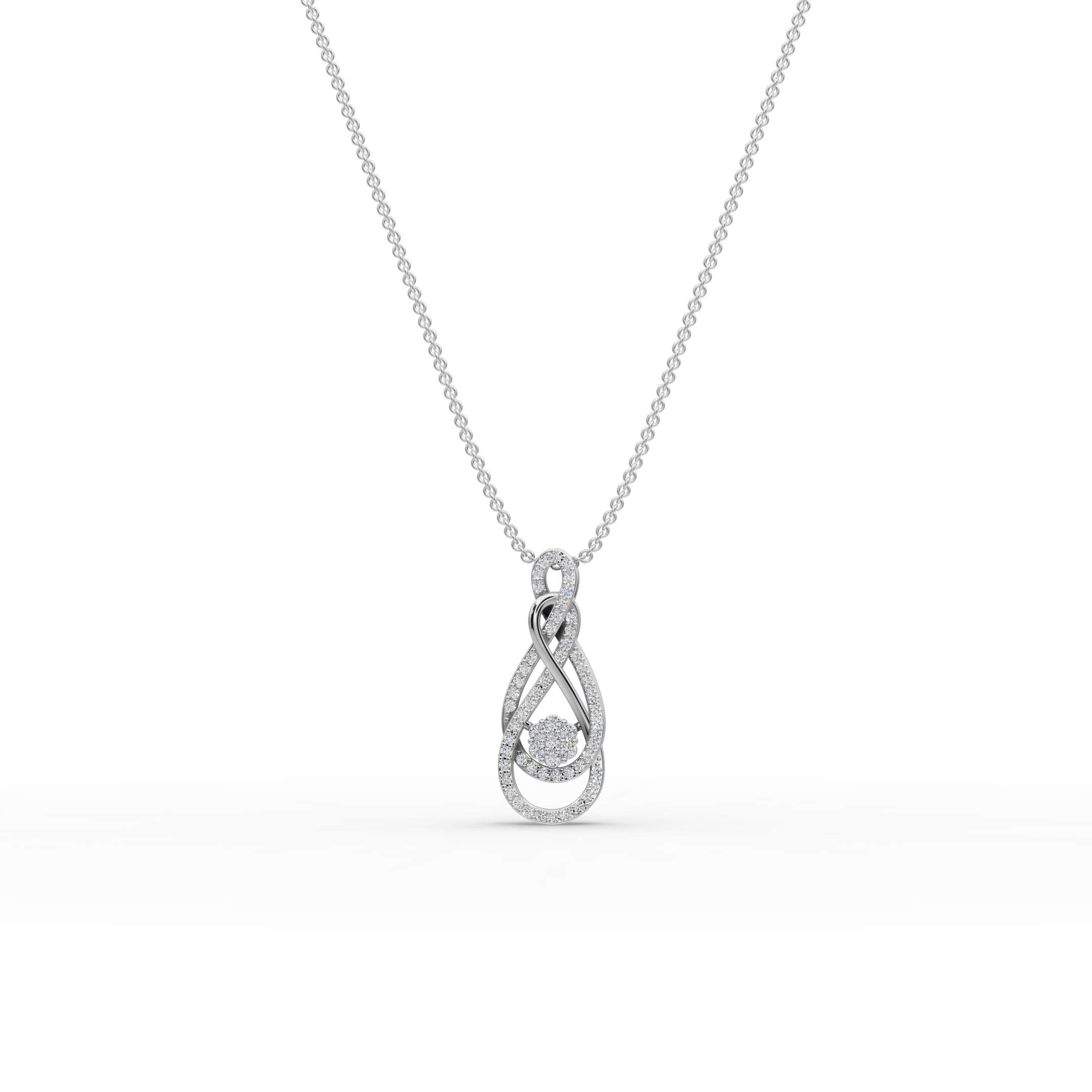 Infinity Swirl Lab-Grown Diamond Pendant