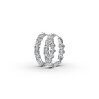 4.00 ct Best Quality Round Diamond Hoops in Oval Shape