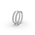 2.00ct Bold Lab Diamond Round Hoop EarHoops Earring