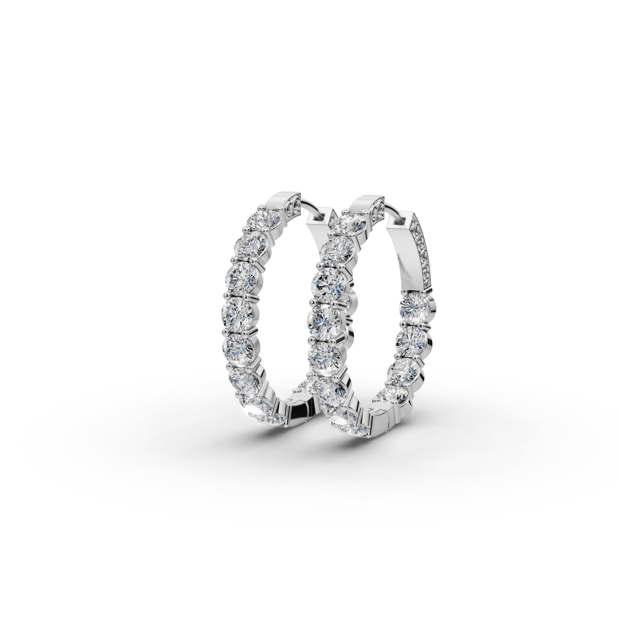 4.00 ct Red Carpet Lab Diamond Hoop EarHoops Earring
