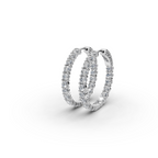 3.00 ct Bridal Lab Diamond Round Hoop EarHoops Earring