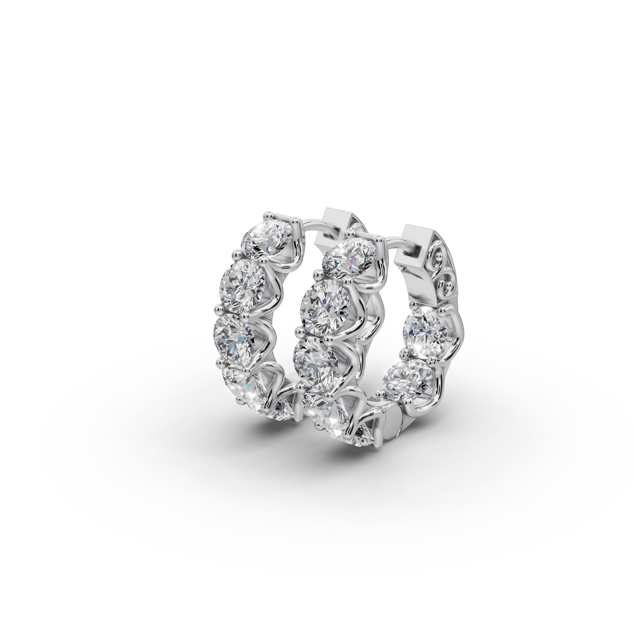 5.00 ct Gift-Ready Lab Diamond Hoop EarHoops Earring