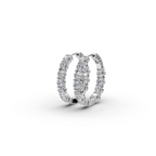 5.00 ct Minimalist Lab Diamond Round Hoop EarHoops Earring