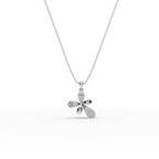 Five-Petal Floral Lab-Grown Diamond Pendant