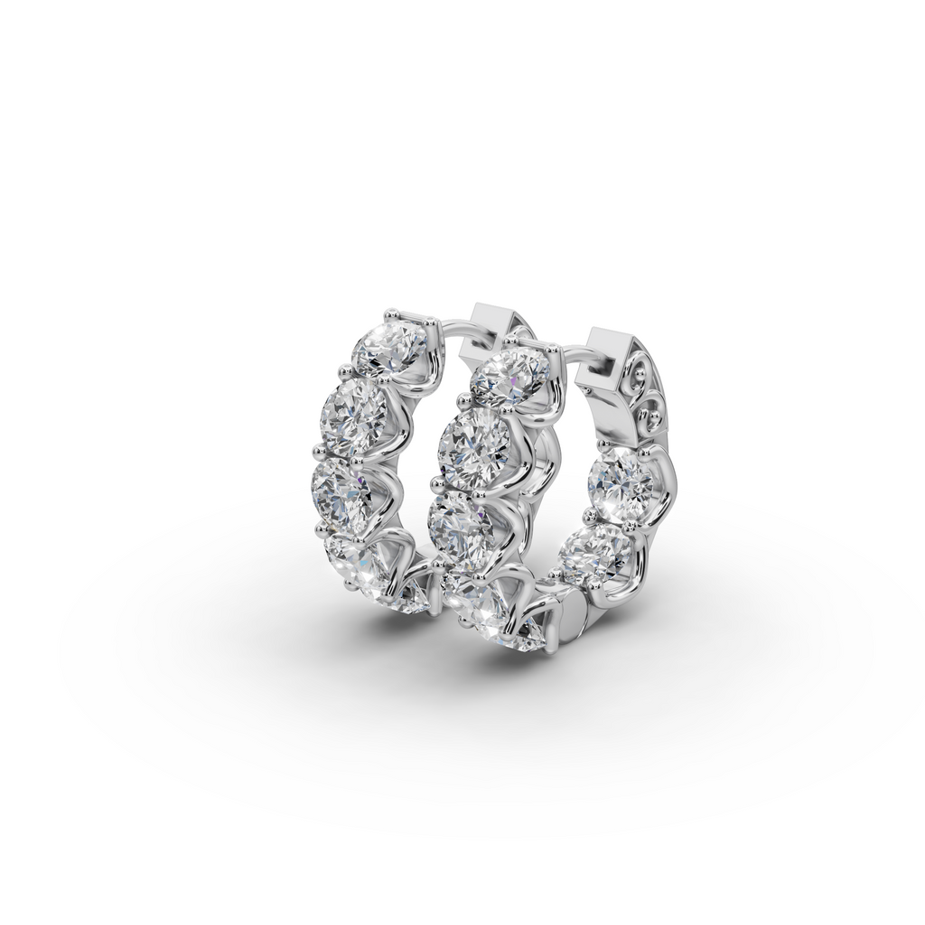 5.00 ct Gift-Ready Lab Diamond Hoop EarHoops Earring
