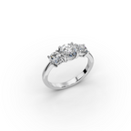 1.50 ct Past Present Future Lab Diamond Ring