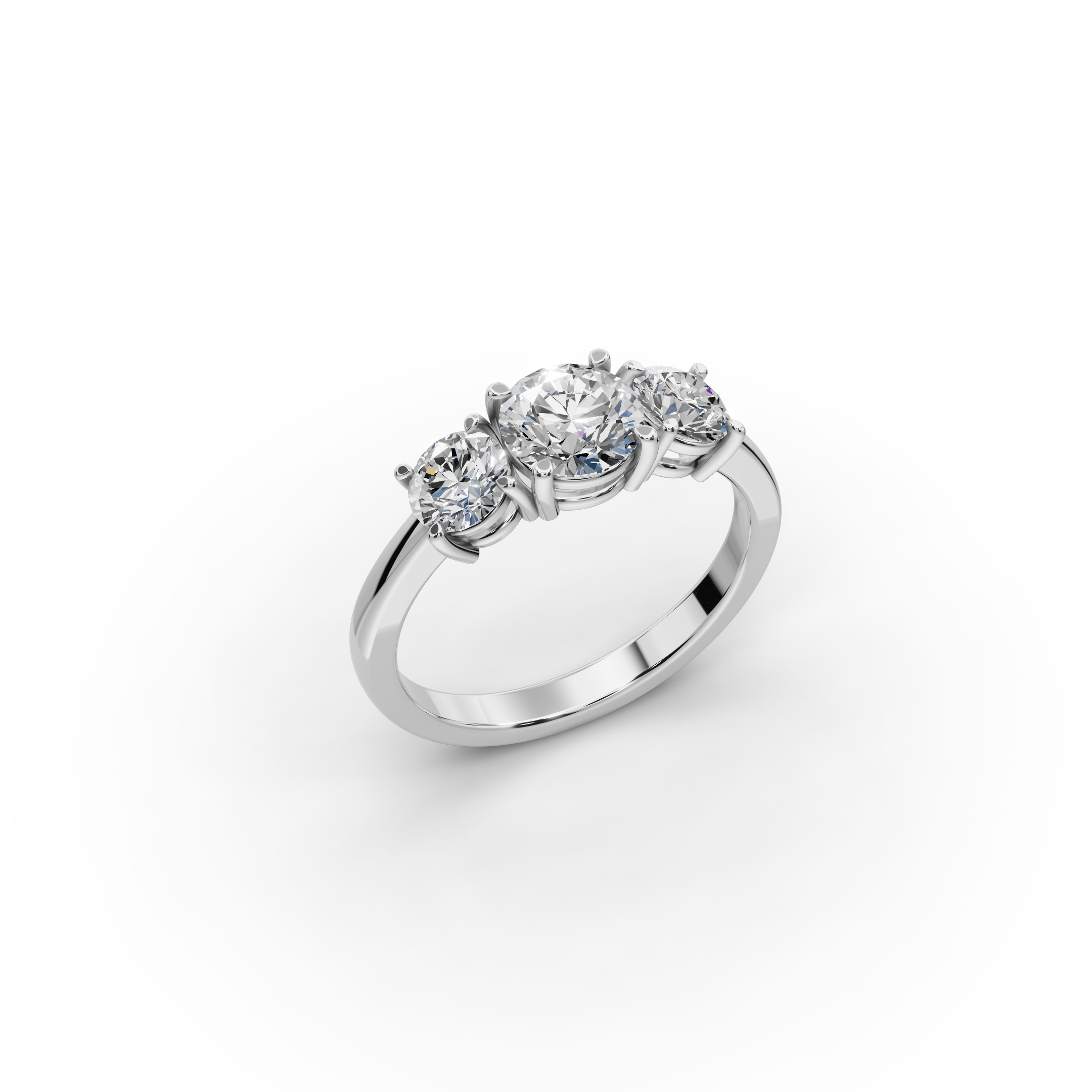 1.50 ct Past Present Future Lab Diamond Ring