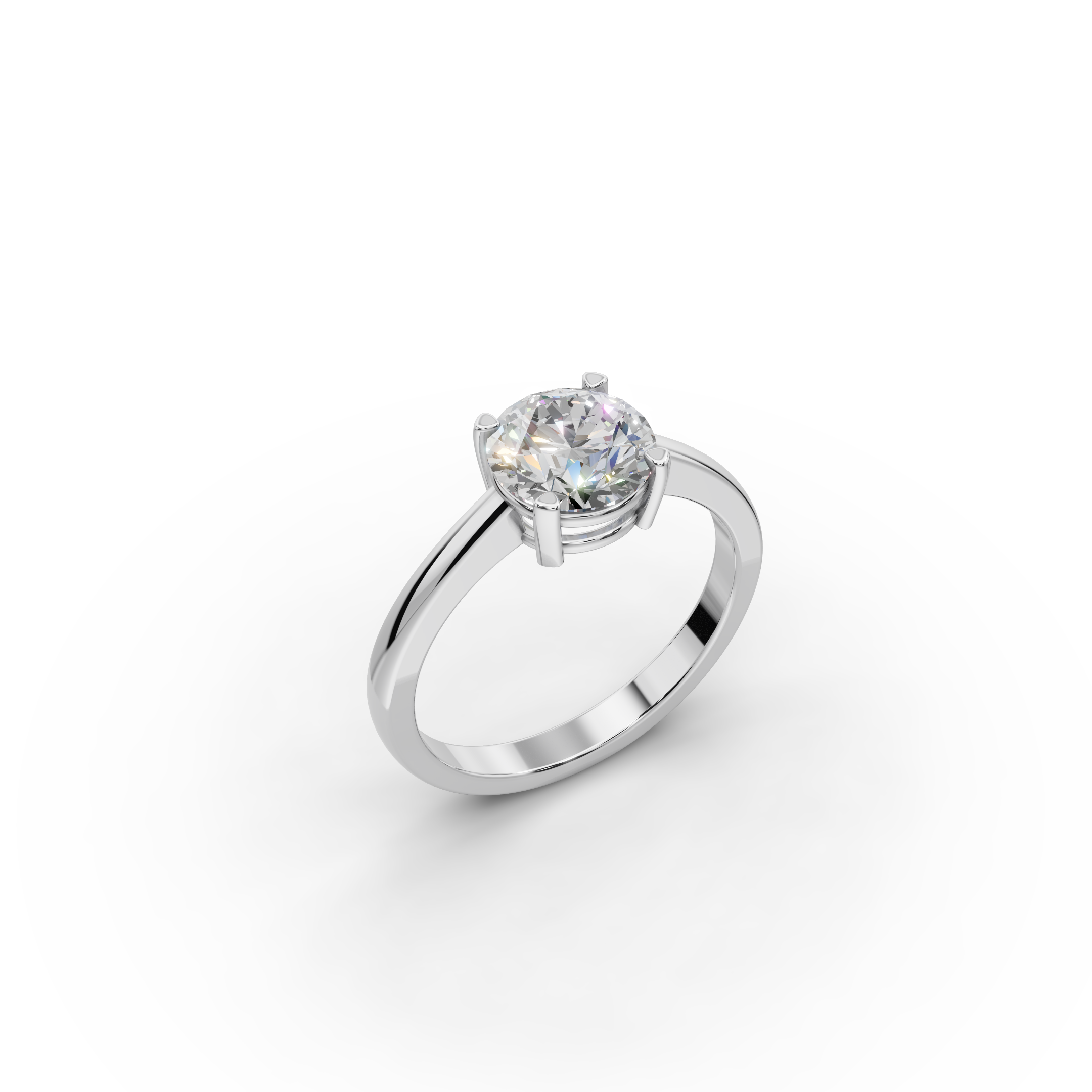 1.50 ct Sleek Lab-Grown Diamond Solitaire Ring