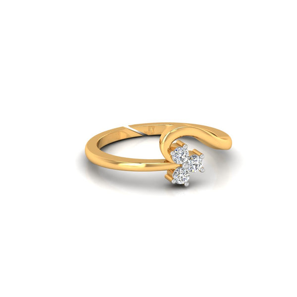 Twist Design Gold-Plated Silver Ring