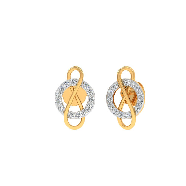 Infinity Circle Diamond Earrings